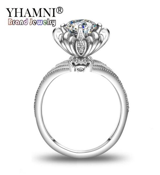 yhamni original 925 sterling silver flower rings for women 10ct cz zircon engagement wedding rings fashion jewelry ar0494711154, Slivery;golden
yhamni original 925 sterling silver flower rings for women 10ct cz zircon engagement wedding rings fashion jewelry ar0494711154, Slivery;golden