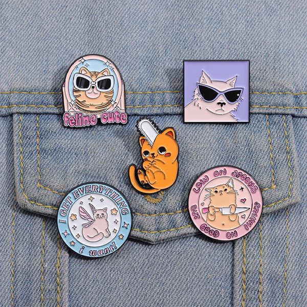 cool feline enamel pins custom chainsaw cat pochita brooches lapel badges cartoon animal jewelry gift for kids friends, Blue
cool feline enamel pins custom chainsaw cat pochita brooches lapel badges cartoon animal jewelry gift for kids friends, Blue