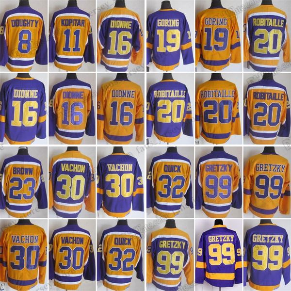 1967-1999 ccm retro college hockey jerseys 99 wayne gretzky drew doughty anze kopitar marcel dionne butch goring luc robitaille dustin brown, Black
1967-1999 ccm retro college hockey jerseys 99 wayne gretzky drew doughty anze kopitar marcel dionne butch goring luc robitaille dustin brown, Black
