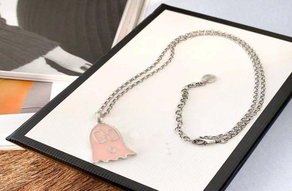 g brand ghost necklace double pendant epoxy enamel elf clavicle chain6272524, Silver
g brand ghost necklace double pendant epoxy enamel elf clavicle chain6272524, Silver