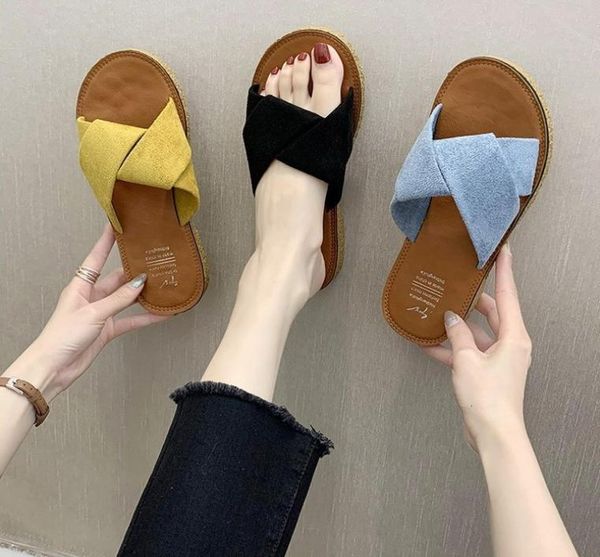 sandals summer for women039s wear flat bottom slippers with suede2070041, Black
sandals summer for women039s wear flat bottom slippers with suede2070041, Black