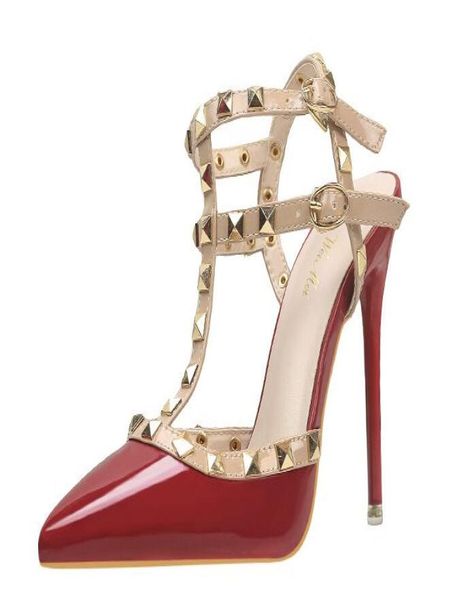 designer pointed toe 2strap with studs high heels patent leather rivets sandals women studded strappy dress shoes valentine6982616, Black
designer pointed toe 2strap with studs high heels patent leather rivets sandals women studded strappy dress shoes valentine6982616, Black