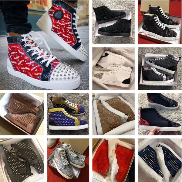 famous brand red designer sneakers shoes leather skateboard walking high spikes mens womens casual shoe black white glitter velvet studs tra
famous brand red designer sneakers shoes leather skateboard walking high spikes mens womens casual shoe black white glitter velvet studs tra