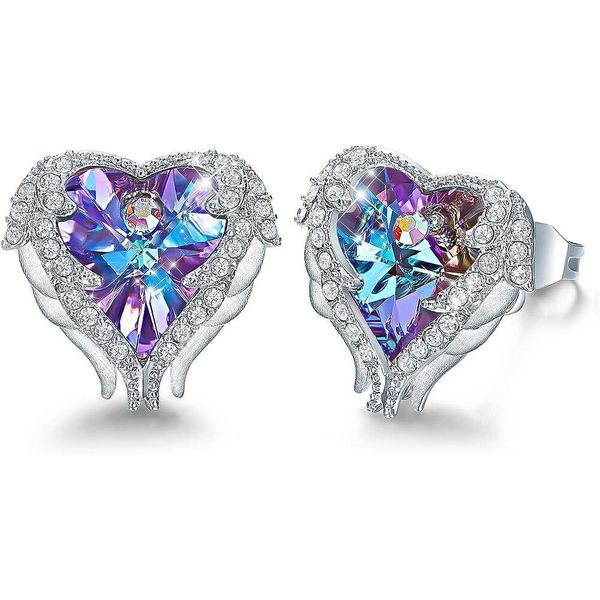 cde angel wing earrings for women love heart stud earring for mom rhodium plated christmas mothersd ayv alentinesda yje welrygi ftsfo rwo me, Silver
cde angel wing earrings for women love heart stud earring for mom rhodium plated christmas mothersd ayv alentinesda yje welrygi ftsfo rwo me, Silver