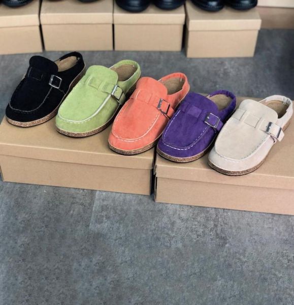 women scuffs slippers comfortable sandals leather suede nonslip slipper lady summer flat shoes metal buckle lightweight s sof6400326, Black
women scuffs slippers comfortable sandals leather suede nonslip slipper lady summer flat shoes metal buckle lightweight s sof6400326, Black