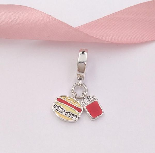925 sterling silver beads burger & fries dangle charm charms fits european style jewelry bracelets & necklace 797211enmx annajewel6135196, Black
925 sterling silver beads burger & fries dangle charm charms fits european style jewelry bracelets & necklace 797211enmx annajewel6135196, Black