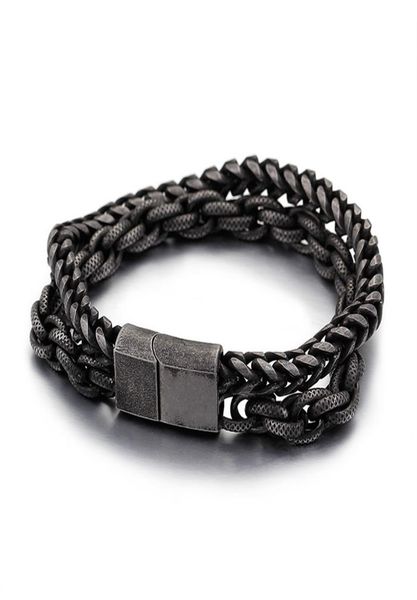 punk rock vintage matte 316 stainless steel double layer link chain bracelets men039s hip hop biker hand chain bracelet bangle 5866602, Black
punk rock vintage matte 316 stainless steel double layer link chain bracelets men039s hip hop biker hand chain bracelet bangle 5866602, Black