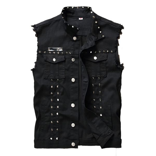 men's vests idopy fashion mens rivet denim vest punk party studded slim fit jean jacket male sleeveless waistcoat for men plus size 230, Black;white
men's vests idopy fashion mens rivet denim vest punk party studded slim fit jean jacket male sleeveless waistcoat for men plus size 230, Black;white
