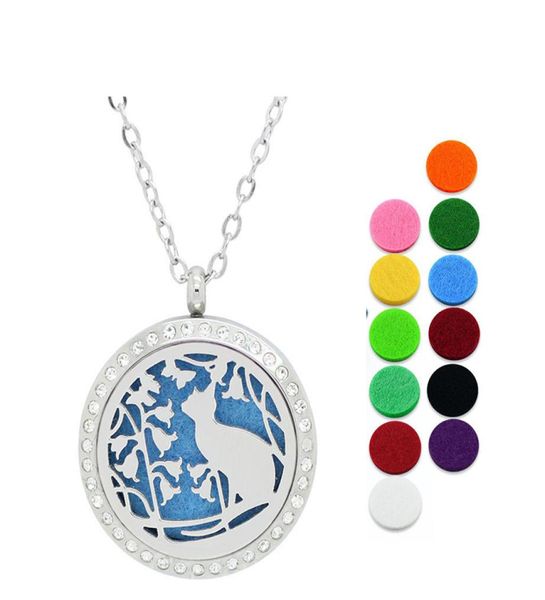 cat aromatherapy essential oil diffuser necklace perfume stainless steel locket pendant with 24quot chain 16pcs refill pads repl7794903, Silver
cat aromatherapy essential oil diffuser necklace perfume stainless steel locket pendant with 24quot chain 16pcs refill pads repl7794903, Silver