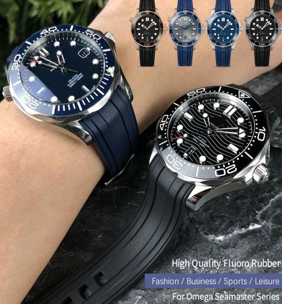 20mm 21mm 1922mm fluorous rubber silicone watch band belt fit for new seamaster 300 black blue soft strap4636111, Black;brown
20mm 21mm 1922mm fluorous rubber silicone watch band belt fit for new seamaster 300 black blue soft strap4636111, Black;brown