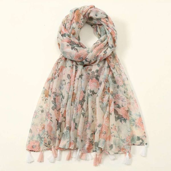 korean version of neckerchief pink flower green leaf pattern printed cotton and linen feel fashionable shawl, Blue;gray
korean version of neckerchief pink flower green leaf pattern printed cotton and linen feel fashionable shawl, Blue;gray