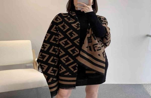 double f pair 2021 new scarf female autumn and winter net red ff shawl student long wool bib tide brand8063548, Blue;gray
double f pair 2021 new scarf female autumn and winter net red ff shawl student long wool bib tide brand8063548, Blue;gray