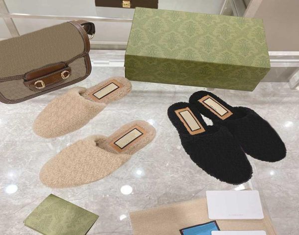 2021 winter women men g slippers wool warm fur pointed slipper house outside splicing autumn womens slides sandals midsole thick b9894284, Black
2021 winter women men g slippers wool warm fur pointed slipper house outside splicing autumn womens slides sandals midsole thick b9894284, Black