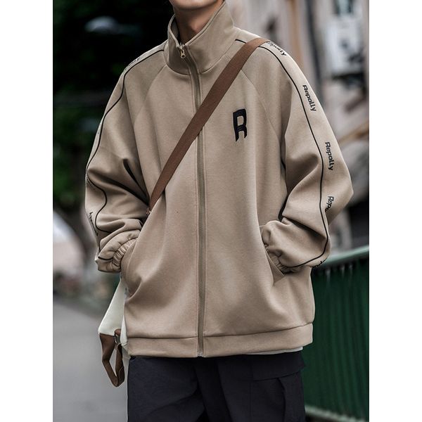 mens jackets spring and autumn jacket casual fashion simple coat stand neck loose embroidered large outerwear 230905, Black;brown
mens jackets spring and autumn jacket casual fashion simple coat stand neck loose embroidered large outerwear 230905, Black;brown