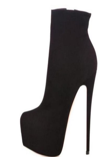 size 3545 women 16cm high heels shoes black suede with zip heeled ankle boots ladies new fashion winter platform shoes7248844
size 3545 women 16cm high heels shoes black suede with zip heeled ankle boots ladies new fashion winter platform shoes7248844