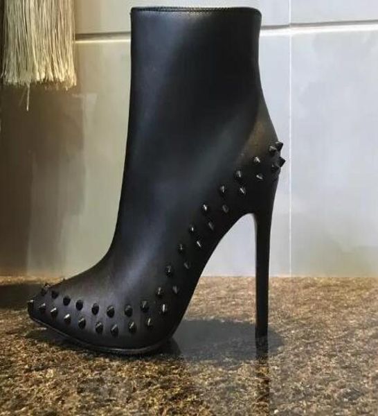 th spikes pointed toes womens ankle boots fashion designer ladies high heels shoes pumps3864024, Black
th spikes pointed toes womens ankle boots fashion designer ladies high heels shoes pumps3864024, Black