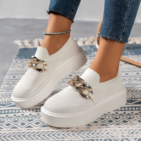 dress shoes women shoes casual shoes women metal chain loafers fashion sneakers flats women platform plus size zapatillas mujer 230906, Black
dress shoes women shoes casual shoes women metal chain loafers fashion sneakers flats women platform plus size zapatillas mujer 230906, Black