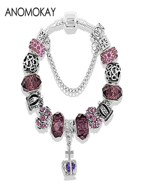 charm bracelets european american trendy purple crown bracelet silver color heart diy bead jewelry femme pulsera mujer4480964, Golden;silver
charm bracelets european american trendy purple crown bracelet silver color heart diy bead jewelry femme pulsera mujer4480964, Golden;silver
