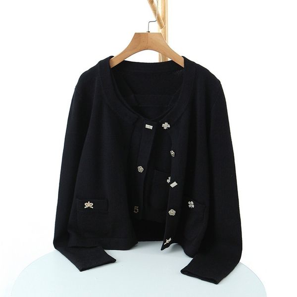 women's plus size tracksuits 3xl good quality women sets autumn winter button ladies knit strap cardigan jacket slim 2 pieces suits 23, Black
women's plus size tracksuits 3xl good quality women sets autumn winter button ladies knit strap cardigan jacket slim 2 pieces suits 23, Black