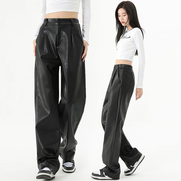 womens pants capris pu leather cargo pants for women in autumn and winter casual loose fitting high waisted wide leg straight 230905, Black;white
womens pants capris pu leather cargo pants for women in autumn and winter casual loose fitting high waisted wide leg straight 230905, Black;white