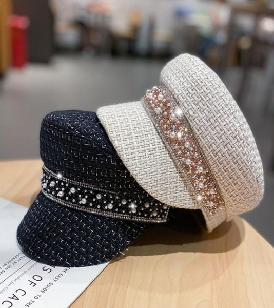 women039s hat flat cap military cap spring autumn pearl rhinestone bailey cap solid color flat military hats young student 9397273, Blue;gray
women039s hat flat cap military cap spring autumn pearl rhinestone bailey cap solid color flat military hats young student 9397273, Blue;gray