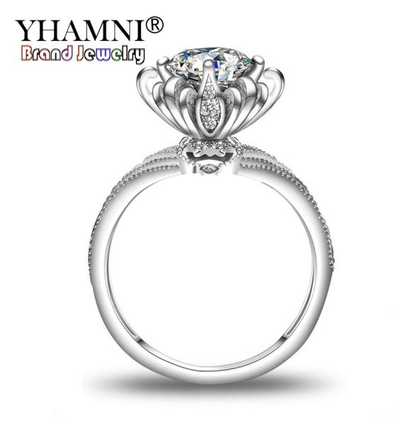 yhamni original 925 sterling silver flower rings for women 10ct cz zircon engagement wedding rings fashion jewelry ar0495231782, Slivery;golden
yhamni original 925 sterling silver flower rings for women 10ct cz zircon engagement wedding rings fashion jewelry ar0495231782, Slivery;golden