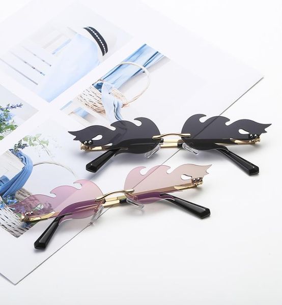 fashion fire flame sunglasses women rimless wave sun glasses metal shades for vintage women mirror eyewear uv4009546426, White;black
fashion fire flame sunglasses women rimless wave sun glasses metal shades for vintage women mirror eyewear uv4009546426, White;black