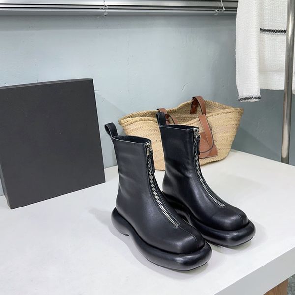 2023ss designer luxury calfskin ankle boots winter vintage internal lambskin 2.5cm thick, Black
2023ss designer luxury calfskin ankle boots winter vintage internal lambskin 2.5cm thick, Black