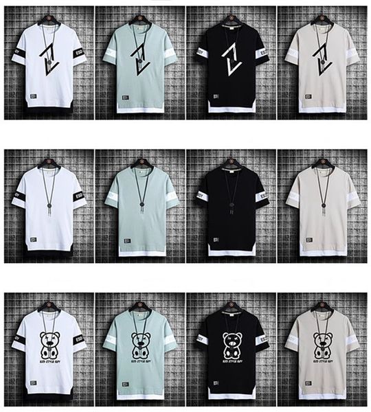 new designer cotton t-shirt men's short sleeve ice silk half sleeve fashion trend brand loose clothes for teenagers m-4xl, White;black
new designer cotton t-shirt men's short sleeve ice silk half sleeve fashion trend brand loose clothes for teenagers m-4xl, White;black