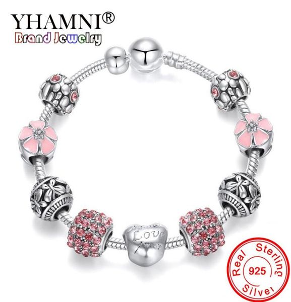 yhamni fine jewelry 925 solid silver charms bracelet bangle for women crystal flower beads fit original bracelets jewelry br0523041423, White
yhamni fine jewelry 925 solid silver charms bracelet bangle for women crystal flower beads fit original bracelets jewelry br0523041423, White
