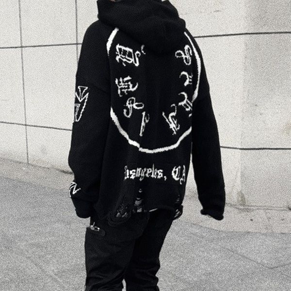 men's sweaters frog drift fashion brand streetwear askyurself og oversize loose vintage destroy destruction sweater hooded for men 2309, White;black
men's sweaters frog drift fashion brand streetwear askyurself og oversize loose vintage destroy destruction sweater hooded for men 2309, White;black
