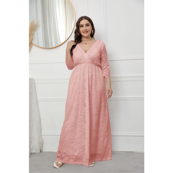plus size dresses size women dress 5xl hollow mesh lace long ladies birthday party for wedding spring female white prom vestido 230905, Black
plus size dresses size women dress 5xl hollow mesh lace long ladies birthday party for wedding spring female white prom vestido 230905, Black