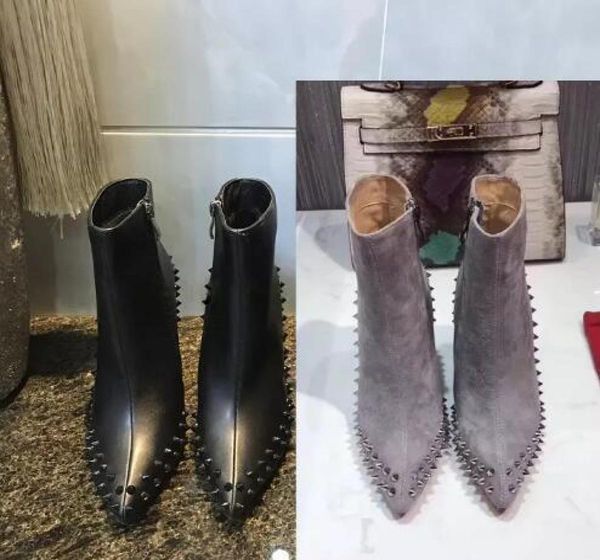 luxury black red leather with spikes pointed toes womens ankle boots fashion designer ladies high heels shoes pumps9742796
luxury black red leather with spikes pointed toes womens ankle boots fashion designer ladies high heels shoes pumps9742796
