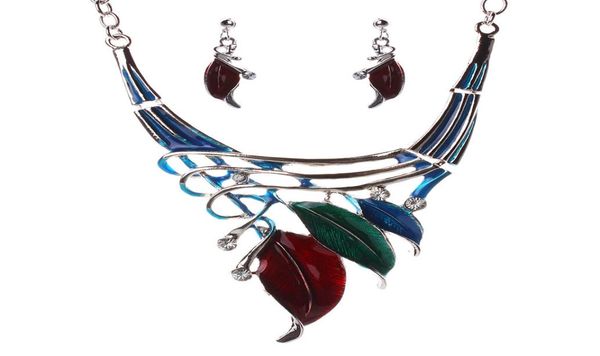 leaf style alloy enamel necklace earrings set 5 colors leaves womens statement necklaces jewelry sets boho holiday9991279, Silver
leaf style alloy enamel necklace earrings set 5 colors leaves womens statement necklaces jewelry sets boho holiday9991279, Silver