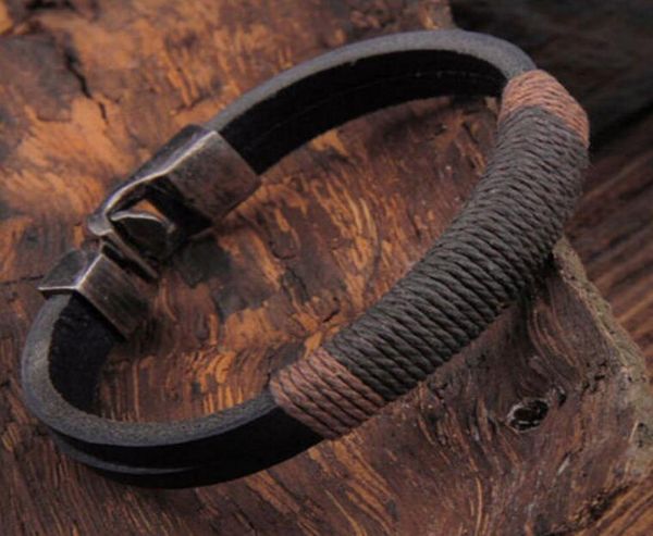 women men hemp wrap leather weaving wristband metal bracelet black brown bracelets bangle jewelryps24849362267, Golden;silver
women men hemp wrap leather weaving wristband metal bracelet black brown bracelets bangle jewelryps24849362267, Golden;silver