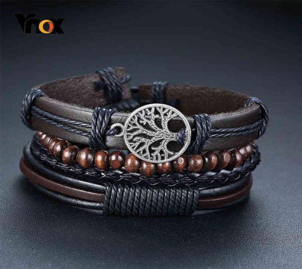 vnox 4pcs set braided wrap leather bracelets for men vintage life tree rudder charm wood beads ethnic tribal wristbands1607146, Golden;silver
vnox 4pcs set braided wrap leather bracelets for men vintage life tree rudder charm wood beads ethnic tribal wristbands1607146, Golden;silver