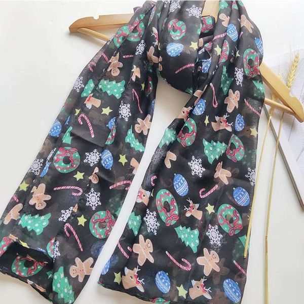 street christmas elk donut bear scarf print warm balinese, Blue;gray