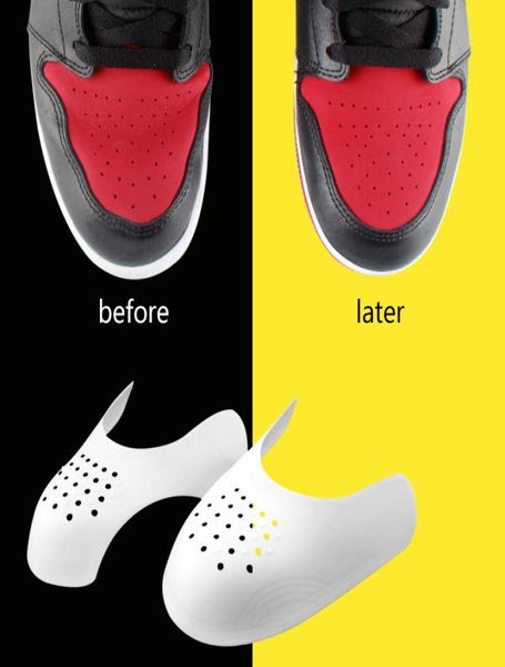 shoes shields for sneaker accessories anti crease wrinkled fold sneakers support toe cap sportshoe head stretcher shoe trees white4906776, White;pink
shoes shields for sneaker accessories anti crease wrinkled fold sneakers support toe cap sportshoe head stretcher shoe trees white4906776, White;pink