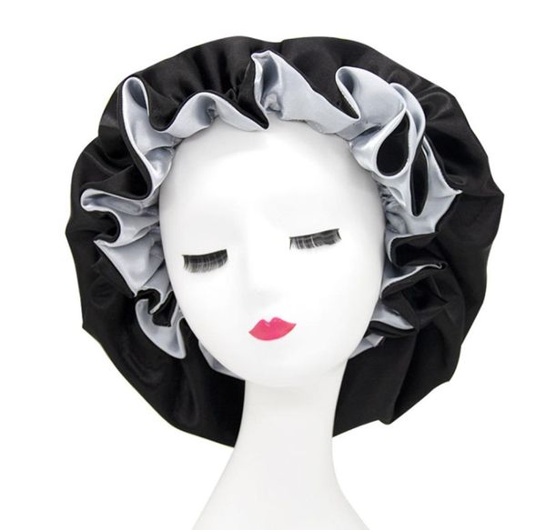 8 colors satin bonnet large night hat double side wear women head cover sleep caps headwear4956632, Blue;gray
8 colors satin bonnet large night hat double side wear women head cover sleep caps headwear4956632, Blue;gray