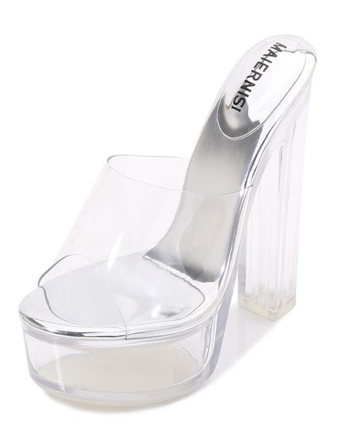 pvc transparent slippers opentoed women high heels fashion slippers plus size 3541 42 high heel 13cm crystal women shoes4127351, Black
pvc transparent slippers opentoed women high heels fashion slippers plus size 3541 42 high heel 13cm crystal women shoes4127351, Black