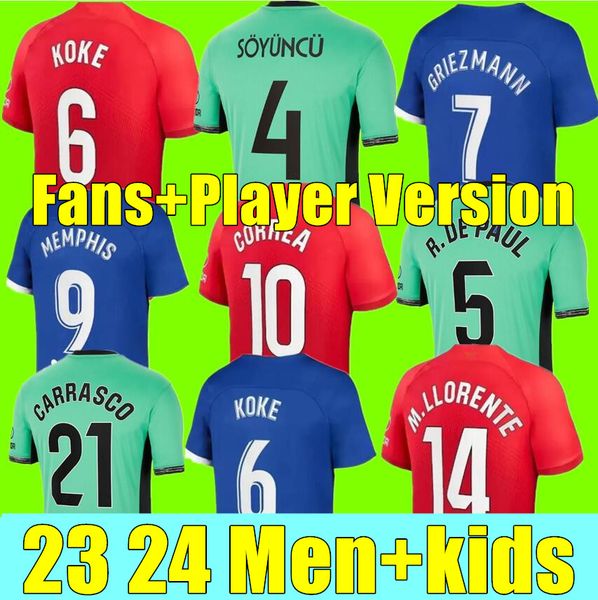 atletico madrids soccer jerseys griezmann 23 24 120th anniversary 2023 2024 m.llorente koke saul correa lemar football shirt men kids kit se, Black;yellow
atletico madrids soccer jerseys griezmann 23 24 120th anniversary 2023 2024 m.llorente koke saul correa lemar football shirt men kids kit se, Black;yellow