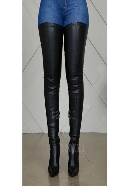 women thigh high boots pu leather black high heels ladies shoes pointed toe stiletto waterproof over the knee long boots7686083
women thigh high boots pu leather black high heels ladies shoes pointed toe stiletto waterproof over the knee long boots7686083