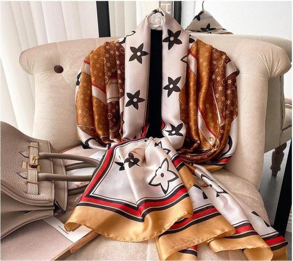 brand silk scarf for women shawls wraps fashion large size soft beach stoles foulard echarpe hijabs 180x90cm4693620, Blue;gray
brand silk scarf for women shawls wraps fashion large size soft beach stoles foulard echarpe hijabs 180x90cm4693620, Blue;gray
