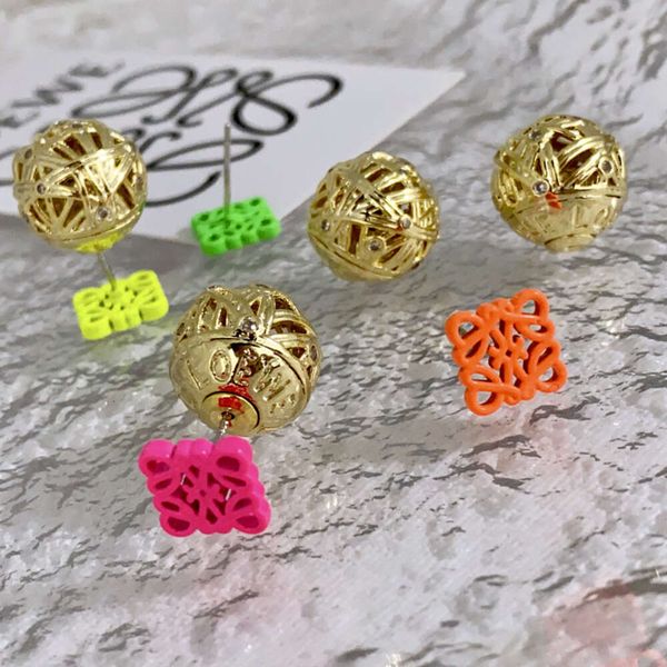 earrings designer loewees spray painted loe hollow round ball woven light luxury earrings an exaggerated earring with multiple wearing niche, Golden;silver
earrings designer loewees spray painted loe hollow round ball woven light luxury earrings an exaggerated earring with multiple wearing niche, Golden;silver