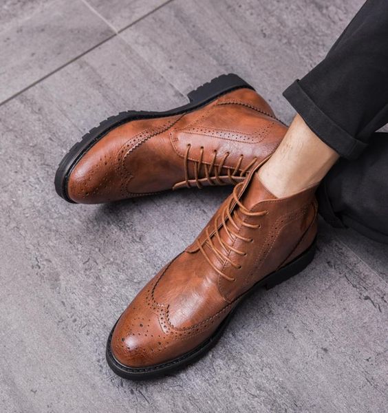 brogue style ankle men boots british casual springautumn boots mens basic formal boots men3727842, Black
brogue style ankle men boots british casual springautumn boots mens basic formal boots men3727842, Black