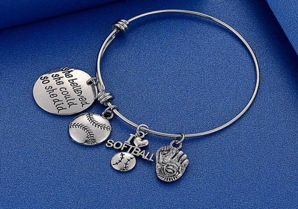 expandable cable bangle adjustable luxury designer jewelry bracelet baseball letters she believed she could softball charm bracelets6150757, Golden;silver
expandable cable bangle adjustable luxury designer jewelry bracelet baseball letters she believed she could softball charm bracelets6150757, Golden;silver