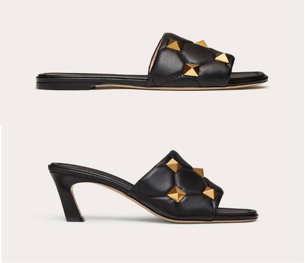 2021 roman stud slide women sandal quilted rivet slides 65mm high heels flat slippers rhombus pattern leather ladies be xan v7264311, Black
2021 roman stud slide women sandal quilted rivet slides 65mm high heels flat slippers rhombus pattern leather ladies be xan v7264311, Black
