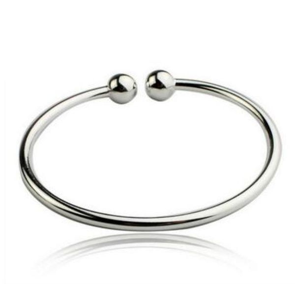 double ball silver bracelet women open bangle cuff wristband hand cuffs 925 sterling silver bracelets fashion bangles1564280, Black
double ball silver bracelet women open bangle cuff wristband hand cuffs 925 sterling silver bracelets fashion bangles1564280, Black