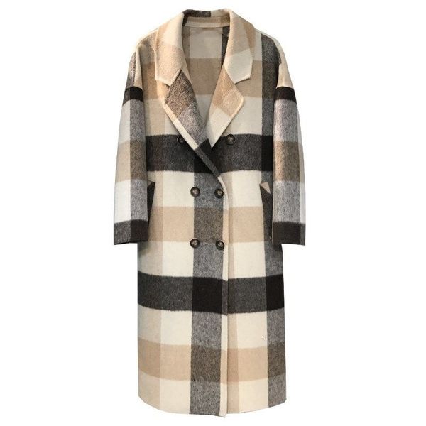 womens wool blends autumn winter korean loose and comfortable checkered cashmere thickened long knee over fashion woolen coat 230905, Black
womens wool blends autumn winter korean loose and comfortable checkered cashmere thickened long knee over fashion woolen coat 230905, Black