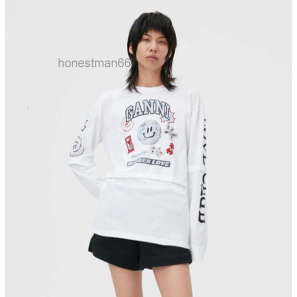 ganni 23ss women desginer t shirt ganni cotton sportshirt new white letter printing long-sleeved t-shirt fashion tee, Black
ganni 23ss women desginer t shirt ganni cotton sportshirt new white letter printing long-sleeved t-shirt fashion tee, Black